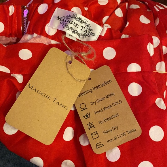 Maggie Tang 1950s Vintage Retro Polka Dots Swing Rockabilly Skirt ♥️ - Picture 5 of 6
